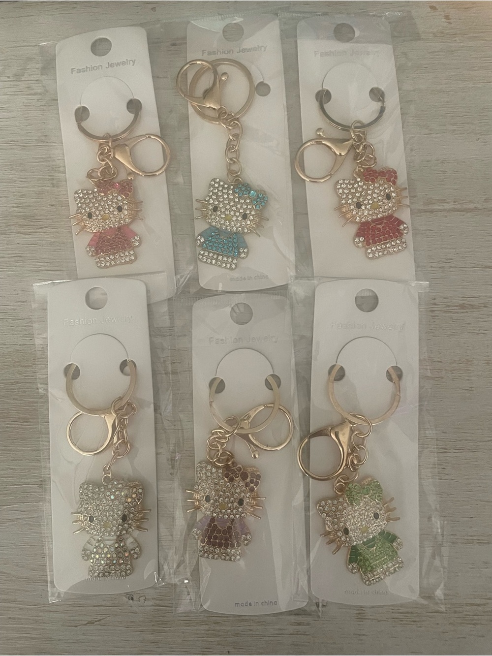 Hello Kitty Fashion Jewelry Keychain - Assorted Colors - Choose One